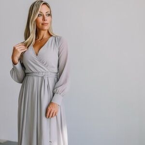 JESSAKAE Gray Maxi Dress